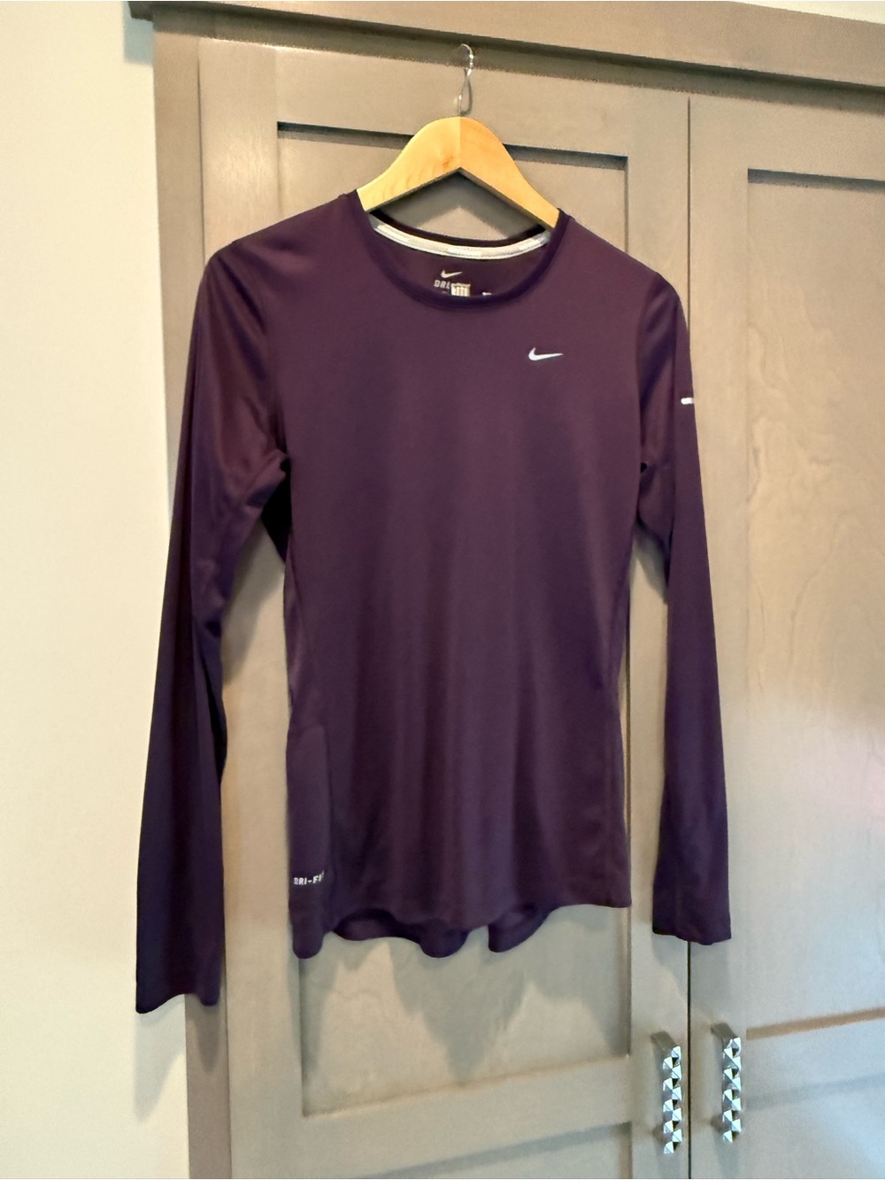 Nike Dri-FIT Running Top - Purple with White Swoosh
